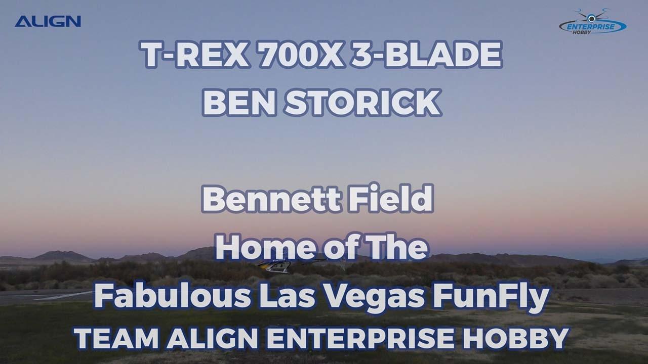 Ben Storick T-REX 700X 3 Blade Head & Tail Las Vegas Evening