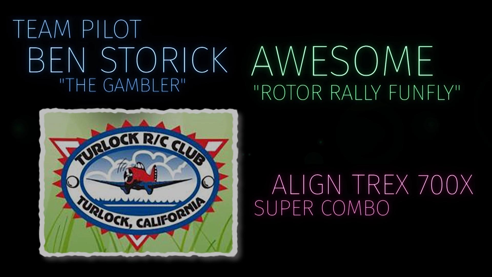 Ben Storick TREX 700X Rotor Rally Turlock RC Club April 29 2017 Flight 1