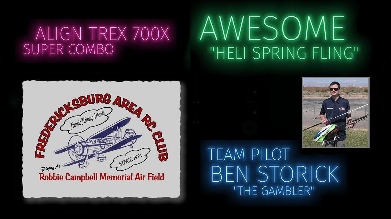 Ben Storick Align TREX 700X Friday Demo 1 Heli Spring Fling 2017