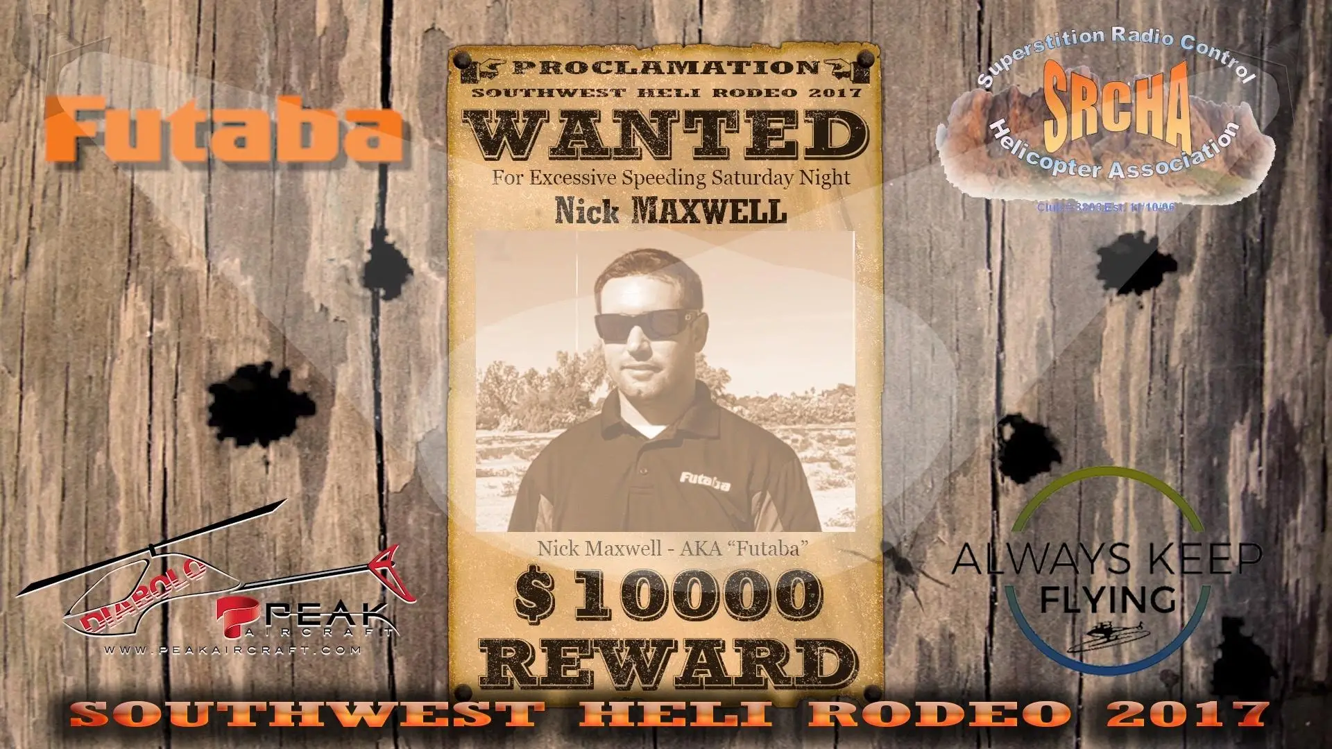 Nick Maxwell Saturday Night Futaba Diabolo 700 Southwest Heli Rodeo 2017