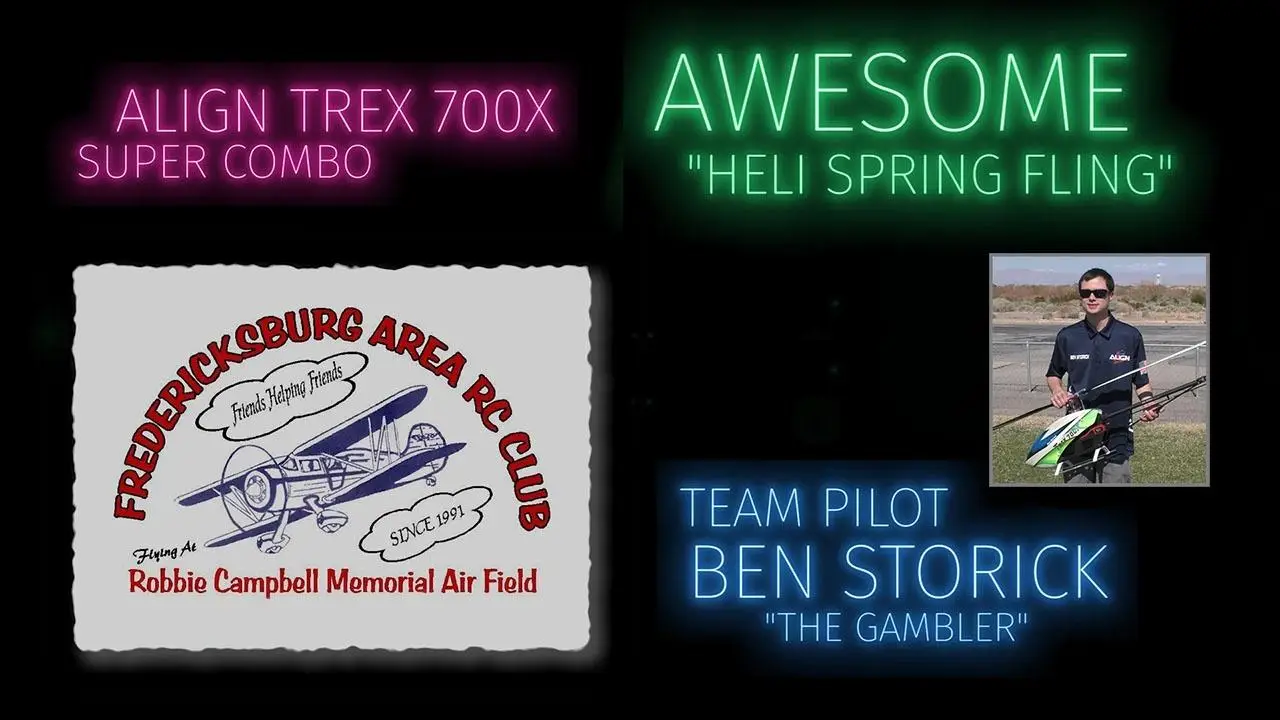 Ben Storick Align TREX 700X Friday Demo 1 Heli Spring Fling 2017